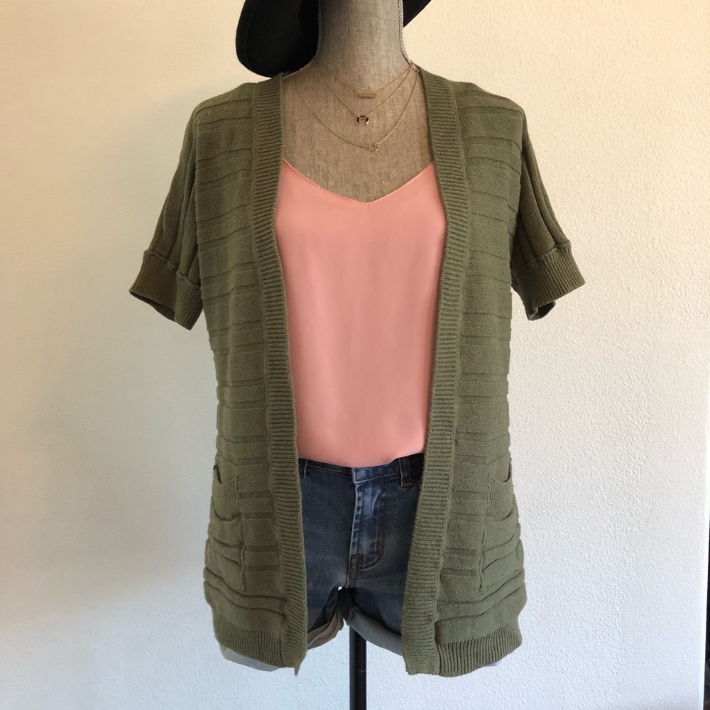 Lovely Green Cardigan Sweater